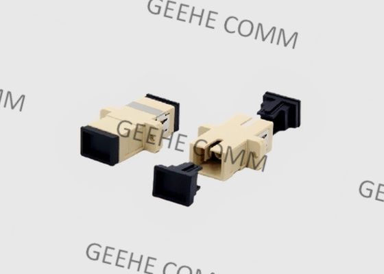 Lichtwellenleiter-Adapter Monomode--Simplexfarbebeige Sc UPC mit Flanschen