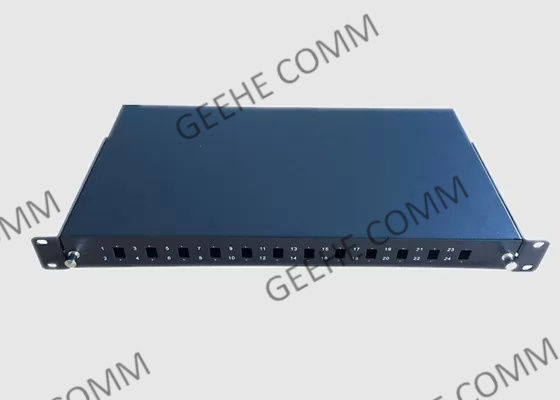 24 Port-Gestell-Berg-Faser-Schalttafel des LC-Spleiß-Behälter-19 des Zoll-1U