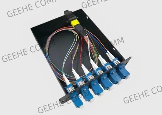 12 Faser vorinstallierte 6 Duplex-Faser-Ausbruch-Kabel-Kassette LC-Adapter-MTP/MPO