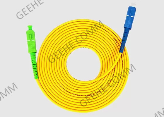 Gelbes 3.0mm Sc zum Sc-Einmodenfaser-Optikverbindungskabel