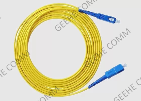 Gelbes 3.0mm Sc zum Sc-Einmodenfaser-Optikverbindungskabel