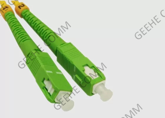 Gelbes 3.0mm Sc zum Sc-Einmodenfaser-Optikverbindungskabel