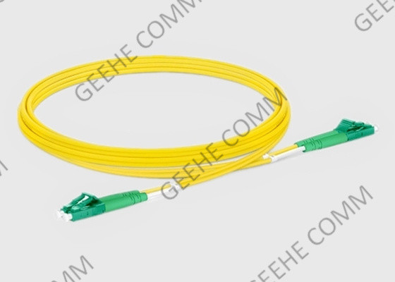 LC APC Monomode- PVC-Faser-Optikflecken LC APC zum Duplex-OS2 verkabeln 5M 2.0mm