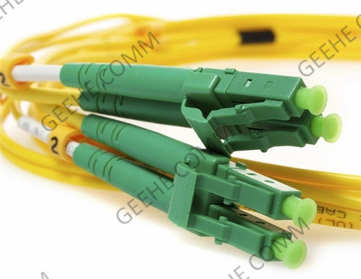 LC APC Monomode- PVC-Faser-Optikflecken LC APC zum Duplex-OS2 verkabeln 5M 2.0mm