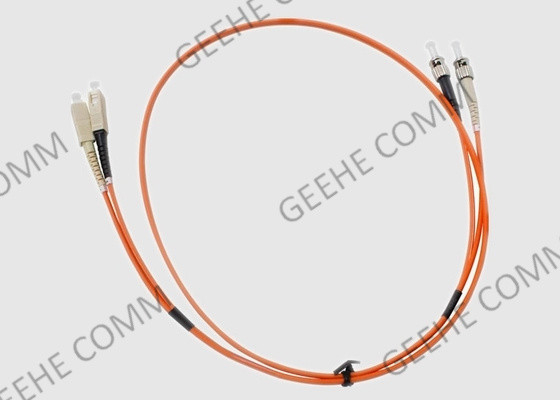 Sc zu St.-Duplex Faser-Optikflecken-Kabel in mehreren Betriebsarten 2.0mm PVC-OM1