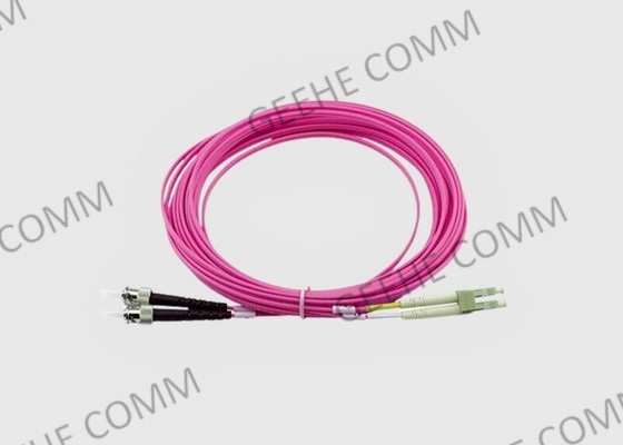 10GB LC zu St.-Duplex OM4 in mehreren Betriebsarten Violet Fiber Optic Ftth Cable