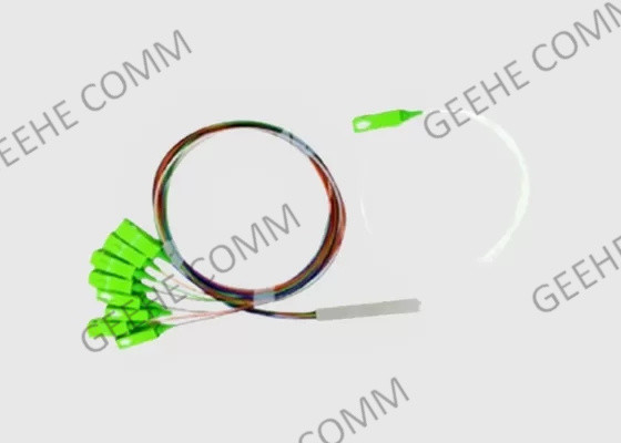 Monomode--Stahlrohr 1x8 SC/APC Mini Fiber Optic PLC-Teiler 0.9mm