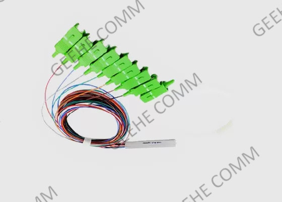 Monomode--Stahlrohr 1x8 SC/APC Mini Fiber Optic PLC-Teiler 0.9mm