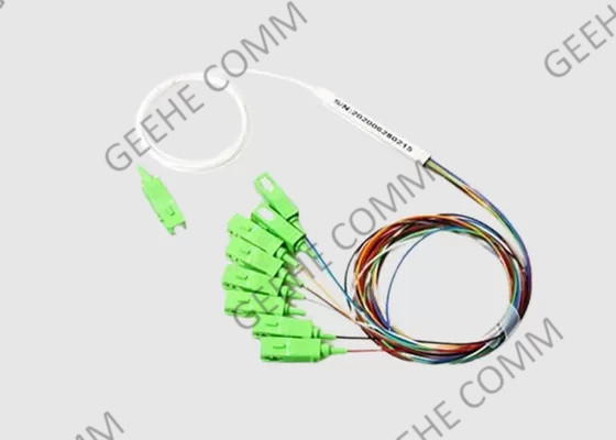 Monomode--Stahlrohr 1x8 SC/APC Mini Fiber Optic PLC-Teiler 0.9mm