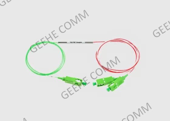 250um Art Inspektions-Sc APC 1X2 aufgeteiltes Verhältnis 1M Length des Faser-Koppler-1310nm 1550nm 10/90