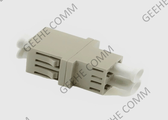 Beige Duplexadapter Millimeters LC UPC Lichtwellenleiter-OM3 mit Flanschen