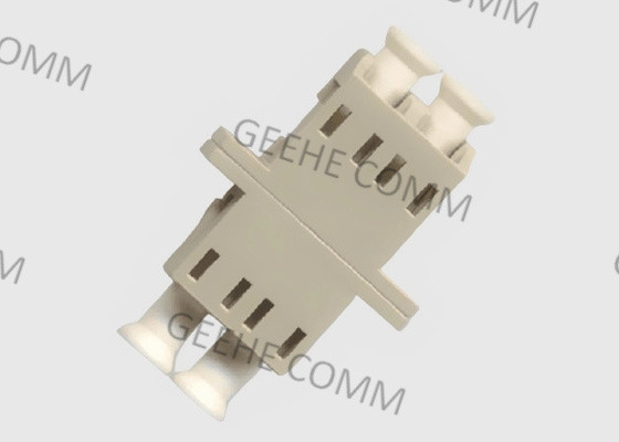 Beige Duplexadapter Millimeters LC UPC Lichtwellenleiter-OM3 mit Flanschen