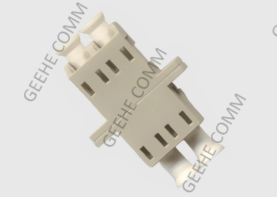 Beige Duplexadapter Millimeters LC UPC Lichtwellenleiter-OM3 mit Flanschen