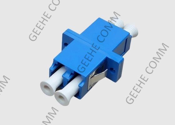 Blaues Farbmonomode--Duplex LC zum LC-Lichtwellenleiter-Adapter mit Flanschen