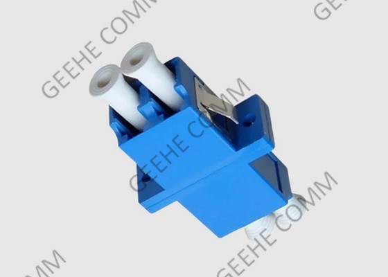 Blaues Farbmonomode--Duplex LC zum LC-Lichtwellenleiter-Adapter mit Flanschen