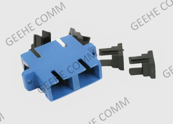 Blaues Farbe-Sc Sc-Multimodefaser-zum Optikadapter-Koppler mit Flanschen