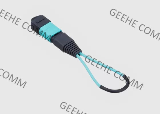 0.3m OM4 MPO MTP Faser-Optikloopback-Adapter