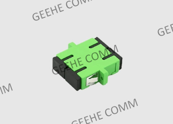 Duplex in mehreren Betriebsarten grüner Schutzwand-Plastikadapter Sc APC mit Flanschen