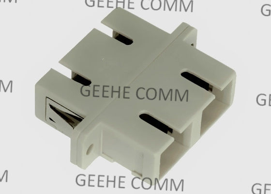 Beige Faser Optik-Sc-Sc-Duplexkoppler in mehreren Betriebsarten mit Flansch