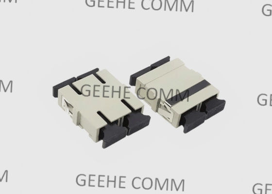 Beige Faser Optik-Sc-Sc-Duplexkoppler in mehreren Betriebsarten mit Flansch