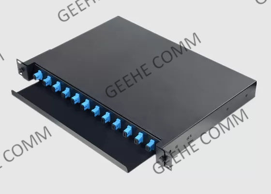 Gestell brachte 24 Faser-Optikschalttafel des Kern-FC ODF 3U an