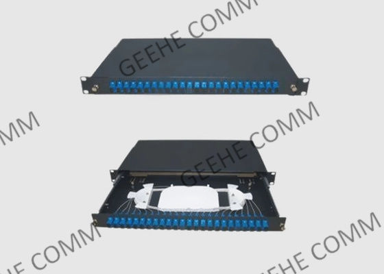 Schalttafel der Faser-1U einfache gleitende Standard-OS2 mit Adaptern Sc UPC