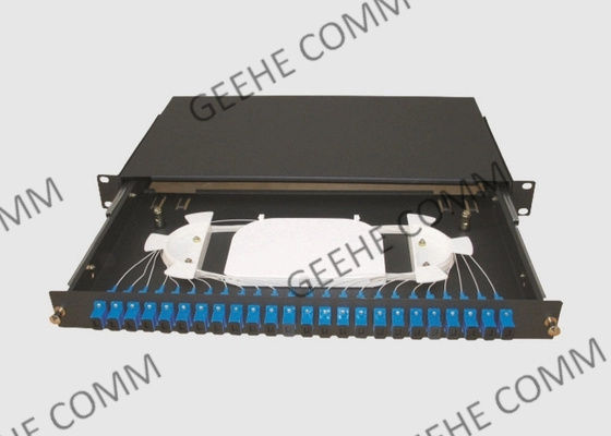 Schalttafel der Faser-1U einfache gleitende Standard-OS2 mit Adaptern Sc UPC
