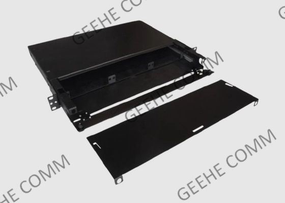 Adapter-Faser-Flecken des Dia-Heraus-1U 3 und Spleiß-Platte