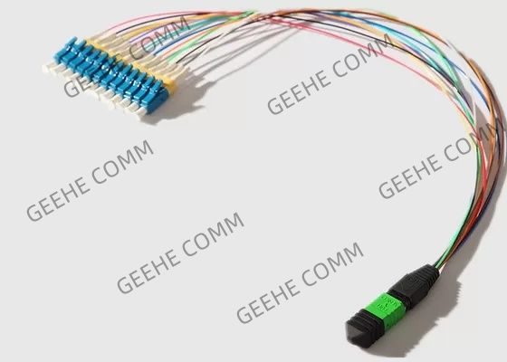 optisches Verbindungskabel der 0.9mm Monomode--12 Kern-MPO To12 LC