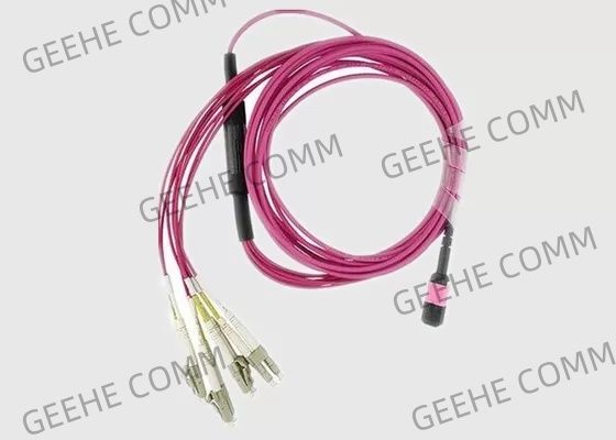 Multi Kerne OM3 2.0mm MPO des Stamm-8 zum LC-Ausbruch-Kabel