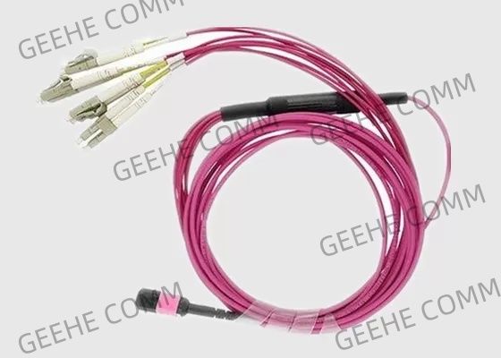 Multi Kerne OM3 2.0mm MPO des Stamm-8 zum LC-Ausbruch-Kabel