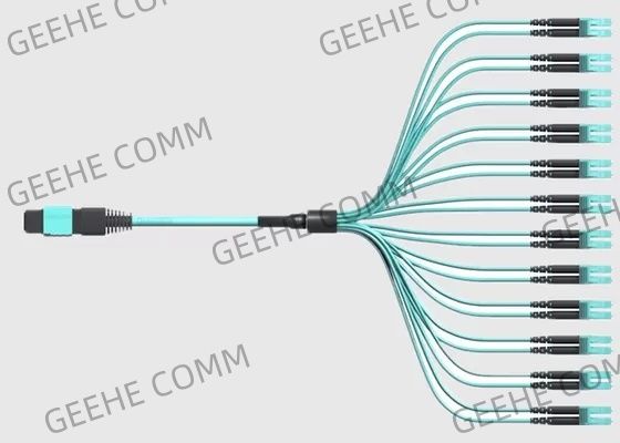 50/125 MPO in mehreren Betriebsarten Lichtwellenleitern 12x LC zu den Duplex-OM4
