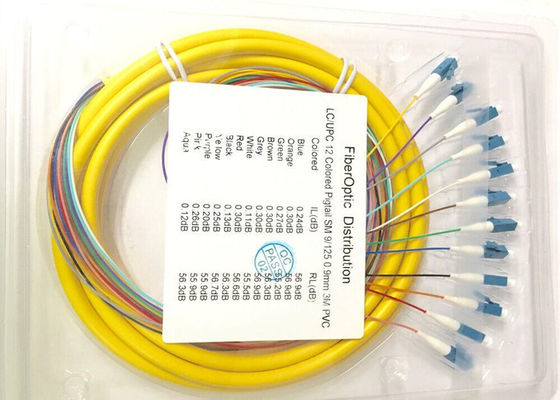 12 Standard-LC APC 9/125μm Faser-Optikzopf des Stand-OS2