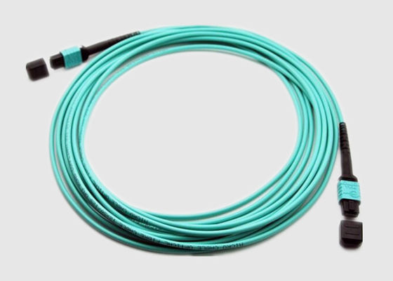24 Verbindungskabel des Aqua-10Gbs der Faser-OM4 MPO in mehreren Betriebsarten