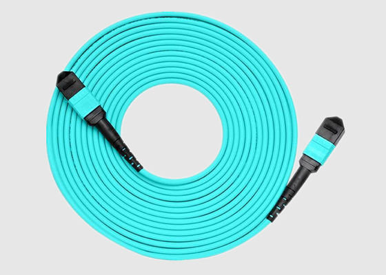 24 Verbindungskabel des Aqua-10Gbs der Faser-OM4 MPO in mehreren Betriebsarten