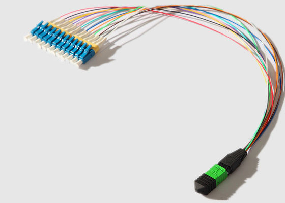 optisches Verbindungskabel der 0.9mm Monomode--12 Kern-MPO To12 LC