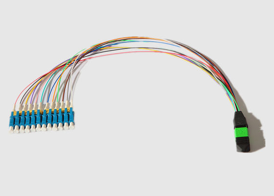 optisches Verbindungskabel der 0.9mm Monomode--12 Kern-MPO To12 LC