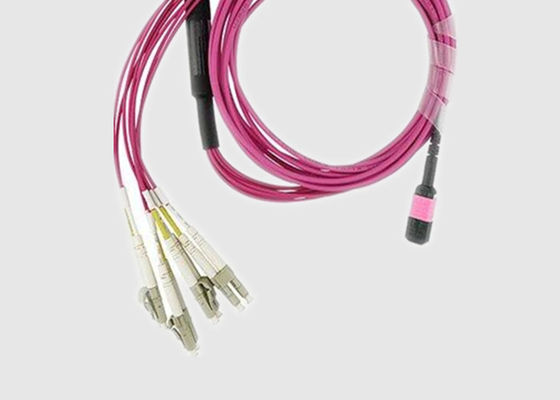Multi Kerne OM3 2.0mm MPO des Stamm-8 zum LC-Ausbruch-Kabel