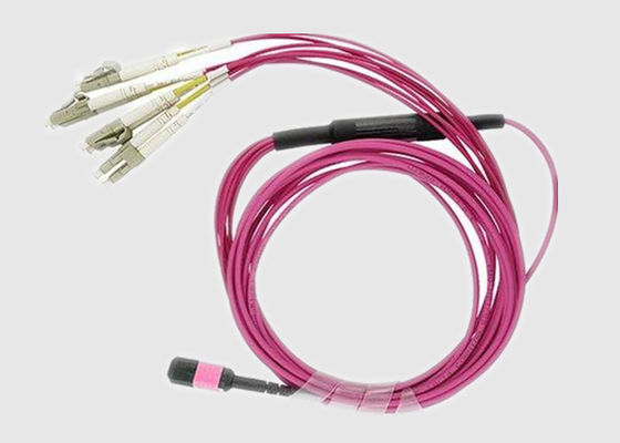 Multi Kerne OM3 2.0mm MPO des Stamm-8 zum LC-Ausbruch-Kabel