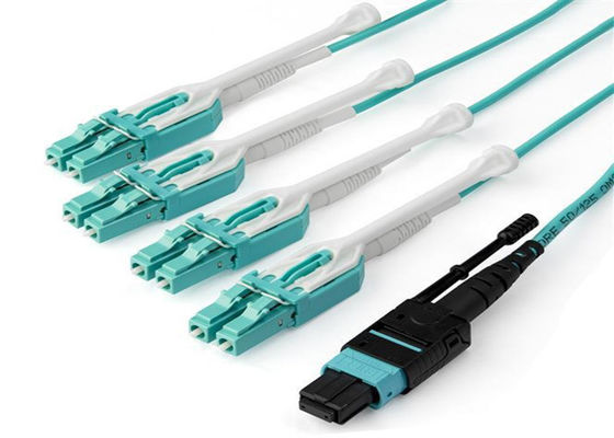 MPO zu 4 x 4 Duplex-MPO LWL - Kabel LC 16F 100G 400G