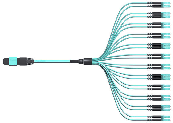 144 LWL - Kabel der Faser-OM3 LC Dulpex 100G MPO