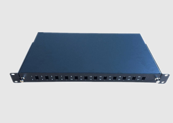 24 Port-Gestell-Berg-Faser-Schalttafel des LC-Spleiß-Behälter-19 des Zoll-1U