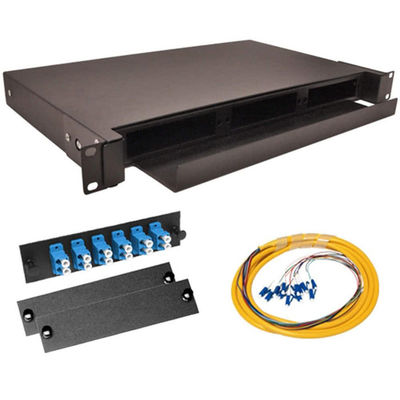 Industrielles 4U 24 Port-OM3 MPO zu LC-Schalttafel