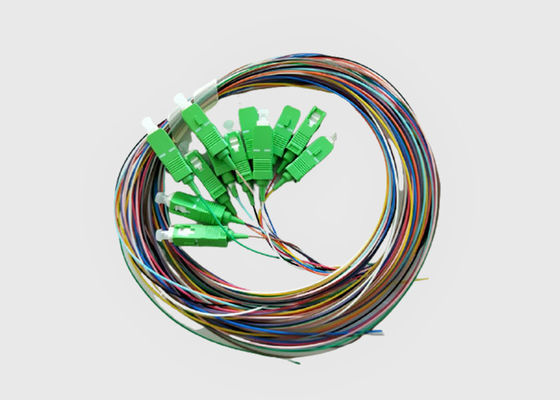 12 bunte Monomode- 0.9mm Faser-Optikzöpfe Sc UPC Corning