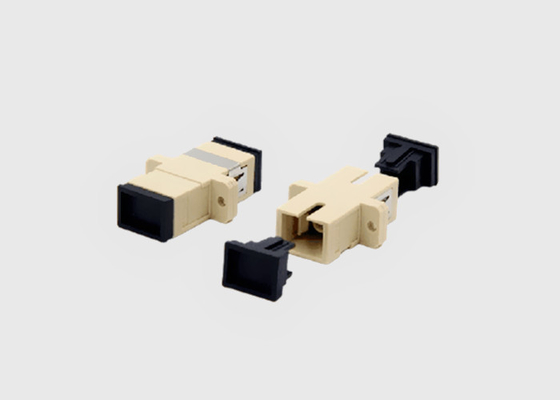 Lichtwellenleiter-Adapter Monomode--Simplexfarbebeige Sc UPC mit Flanschen