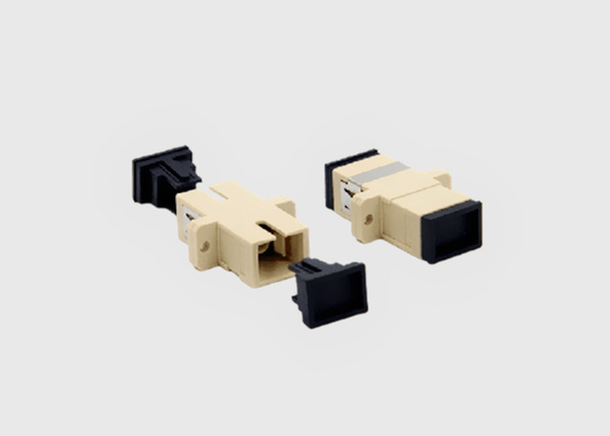 Lichtwellenleiter-Adapter Monomode--Simplexfarbebeige Sc UPC mit Flanschen