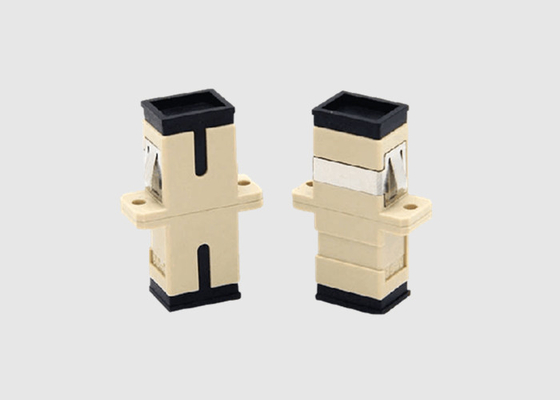 Lichtwellenleiter-Adapter Monomode--Simplexfarbebeige Sc UPC mit Flanschen