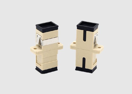 Lichtwellenleiter-Adapter Monomode--Simplexfarbebeige Sc UPC mit Flanschen