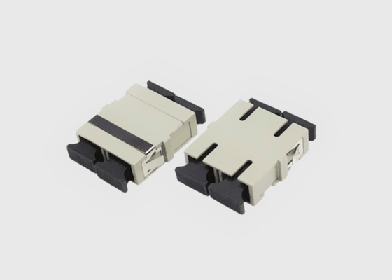 Beige Faser Optik-Sc-Sc-Duplexkoppler in mehreren Betriebsarten mit Flansch
