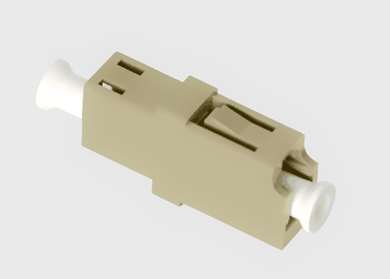 Des in mehreren Betriebsarten beige OM3 Plastik-LC Faser-Optikadapter Simplexbetrieb-keine Flansche